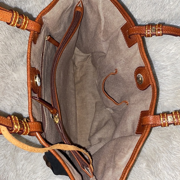 Dooney & Bourke medium size tote black brown suede leather # 20 - Picture 11 of 13